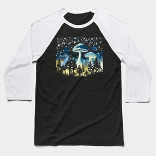 Starry Night Magic Mushroom Baseball T-Shirt